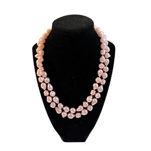 Avon “simulated freshwater pearl rope”Necklace seashell pink NIB vintage 1986